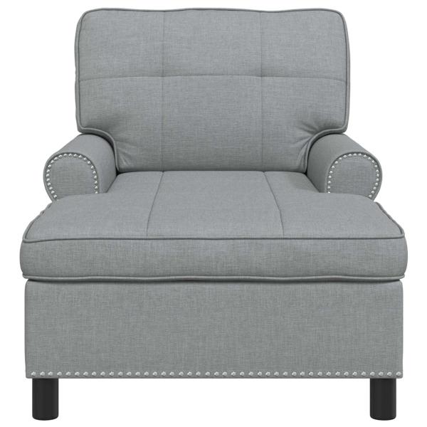 Lounge-Liege Hellgrau Stoff 91 x 157 x 91 cm