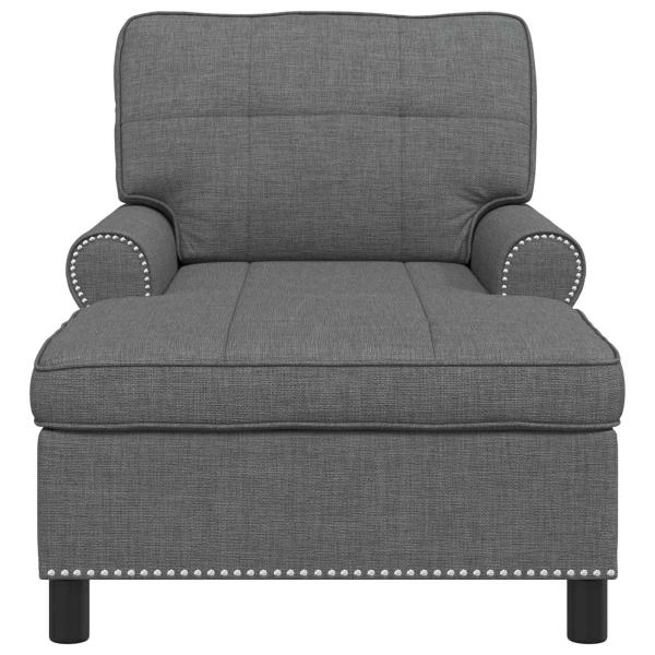 Lounge-Liege mit Kissen Dunkelgrau 91 x 157 x 91 cm Stoff