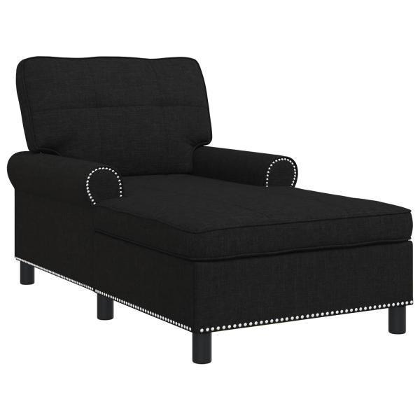 Lounge-Liege mit Kissen Schwarz 91 x 157 x 91 cm Stoff