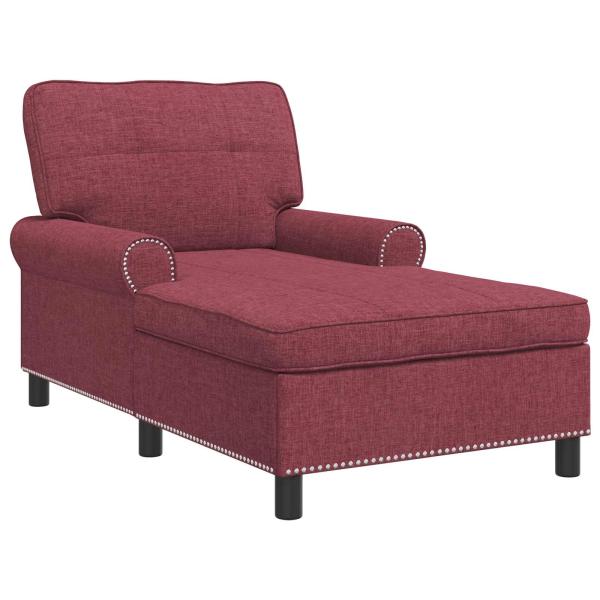 Lounge-Liege Weinrot Stoff 91 x 157 x 91 cm