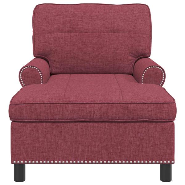 Lounge-Liege Weinrot Stoff 91 x 157 x 91 cm