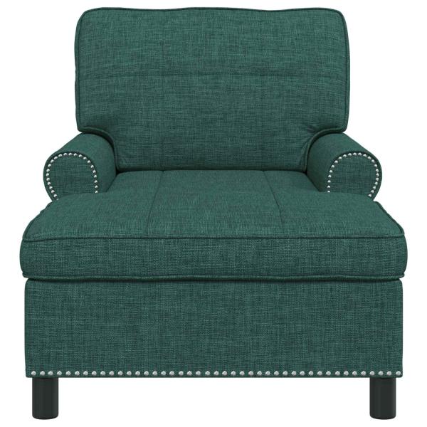 Lounge-Liege mit Kissen Dunkelgrün 91 x 157 x 91 cm Stoff