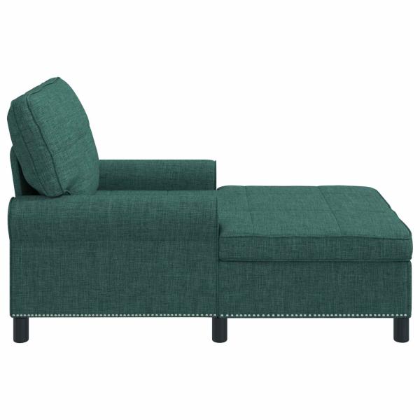 Lounge-Liege mit Kissen Dunkelgrün 91 x 157 x 91 cm Stoff