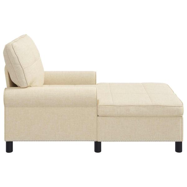 Lounge-Liege Creme Stoff 91 x 157 x 91 cm