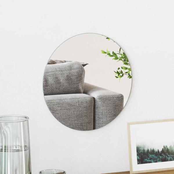 ARDEBO.de - Wandspiegel Rund Ø 30 cm Gehärtetes Glas