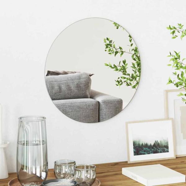 ARDEBO.de - Wandspiegel Rund Ø 40 cm Gehärtetes Glas