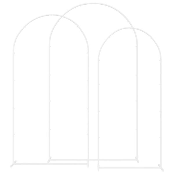 Hochzeitsbogen 3 stk. Weiß 120 x 40 x 217 cm Stahl