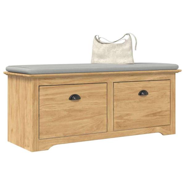 Flurbank BODO Honigbraun 114 x 40 x 50 cm Holzwerkstoff