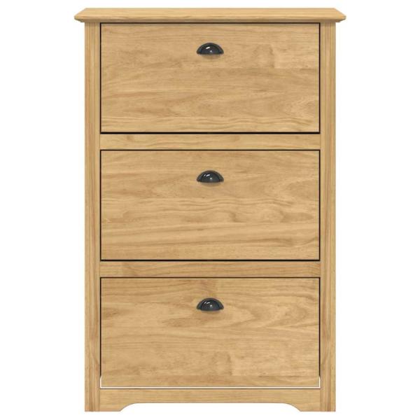 Schuhregal BODO 80 x 35 x 118 cm Holzwerkstoff Honigbraun