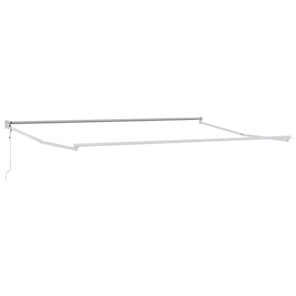 Elektrisches Markisenrahmen Weiß 4 x 2 m Aluminium