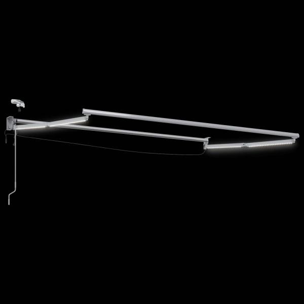 Elektrisches Markisenrahmen Weiß 3 x 2 m Aluminium