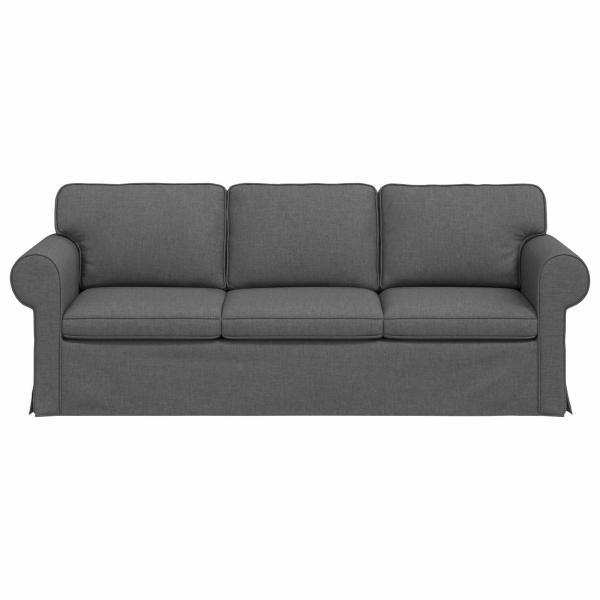 Sofa Dunkelgrau 215 x 82 x 80 cm Stoff