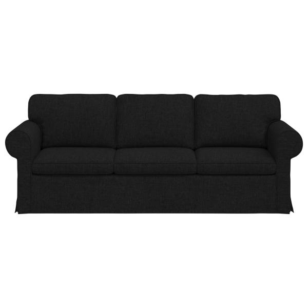 Sofa Schwarz 215 x 82 x 80 cm Stoff