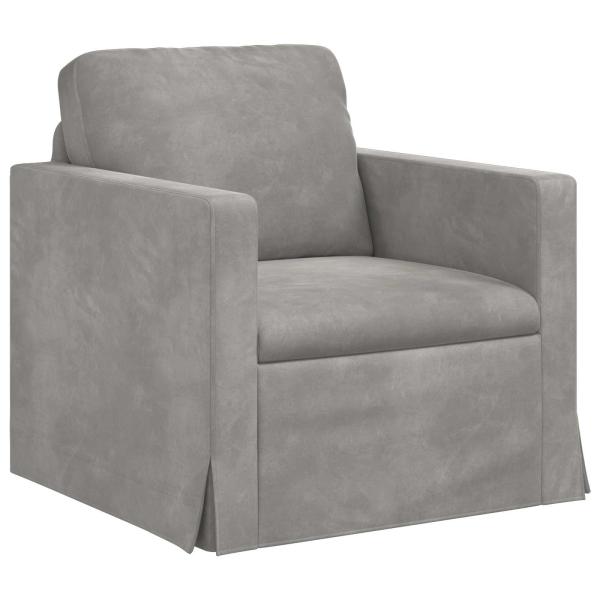 Sofa Hellgrau 78 x 78 x 80 cm Samt