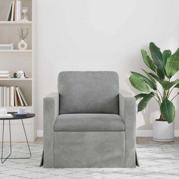 Sofa Hellgrau 78 x 78 x 80 cm Samt
