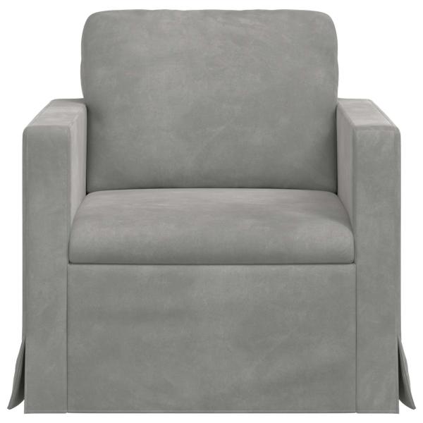 Sofa Hellgrau 78 x 78 x 80 cm Samt