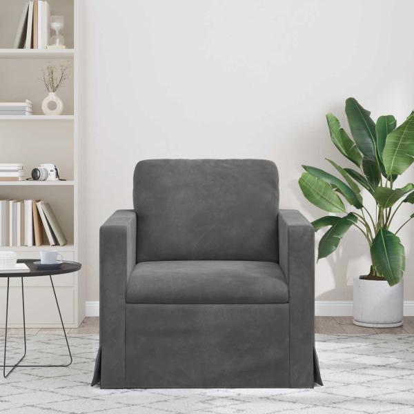 Sofa Dunkelgrau 78 x 78 x 80 cm Samt