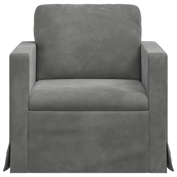 Sofa Dunkelgrau 78 x 78 x 80 cm Samt