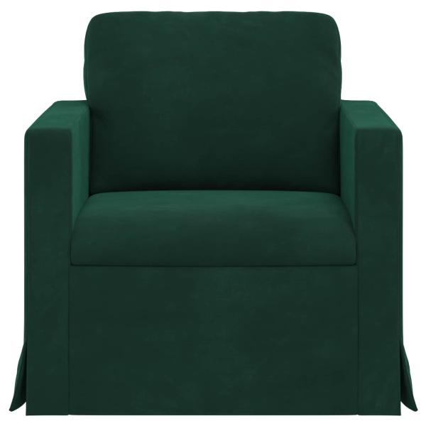 Sofa Dunkelgrün 78 x 78 x 80 cm Samt