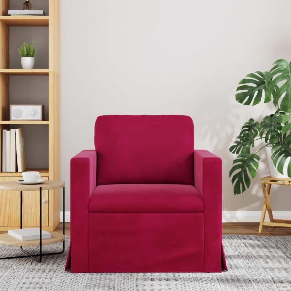 Sofa Weinrot 78 x 78 x 80 cm Samt