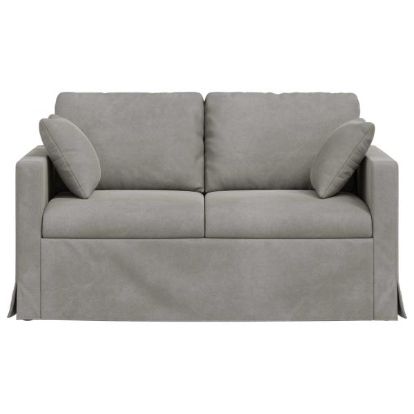 Sofa Hellgrau 138 x 78 x 80 cm Samt