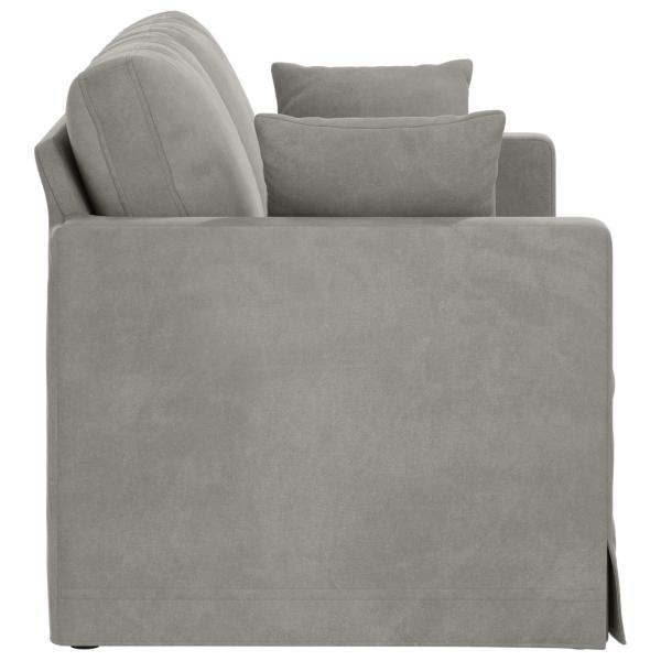 Sofa Hellgrau 138 x 78 x 80 cm Samt