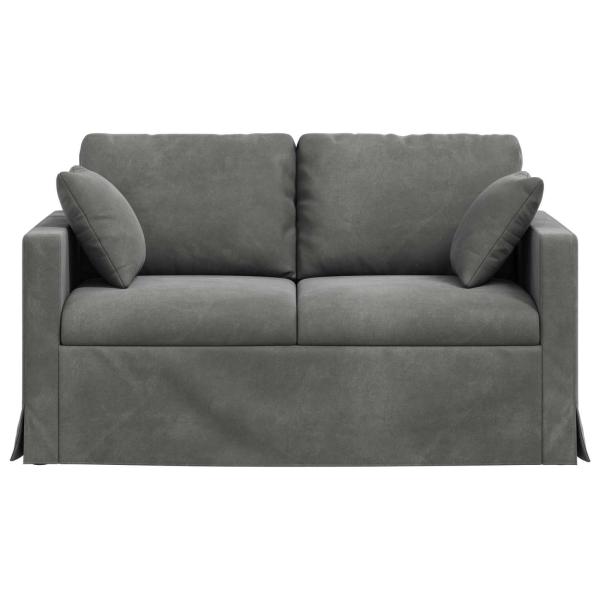 Sofa Dunkelgrau 138 x 78 x 80 cm Samt
