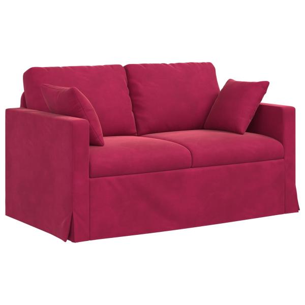 Sofa Weinrot 138 x 78 x 80 cm Samt