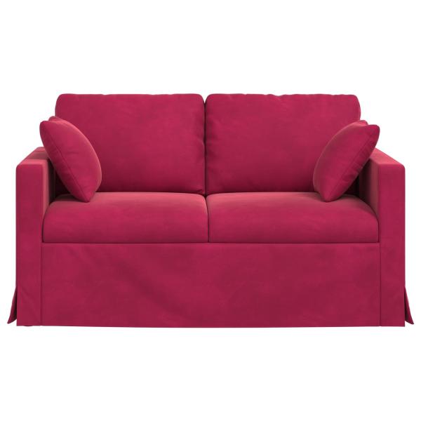 Sofa Weinrot 138 x 78 x 80 cm Samt