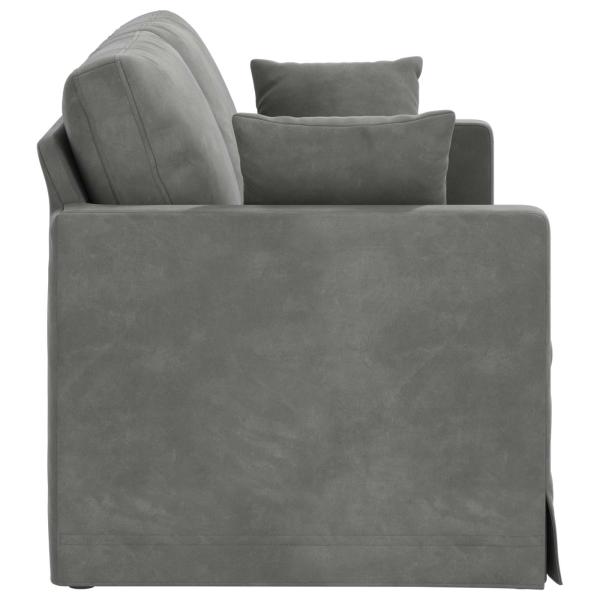 Sofa Dunkelgrau 158 x 78 x 80 cm Samt