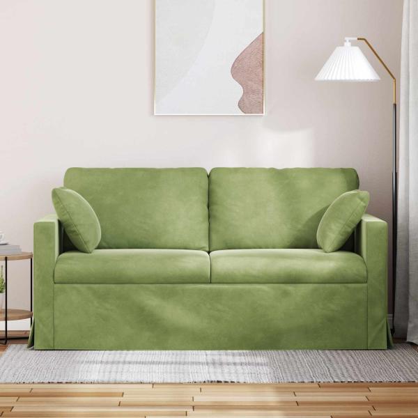 Sofa Hellgrün 158 x 78 x 80 cm Samt
