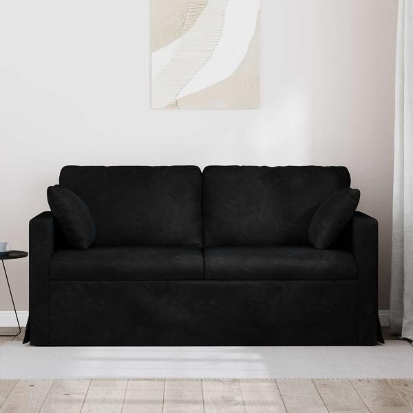 Sofa Schwarz 158 x 78 x 80 cm Samt