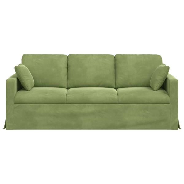Sofa Hellgrün 198 x 78 x 80 cm Samt
