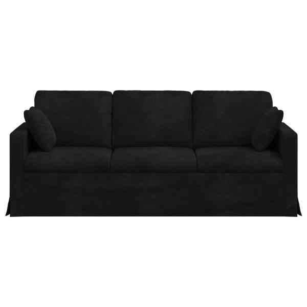 Sofa Schwarz 198 x 78 x 80 cm Samt