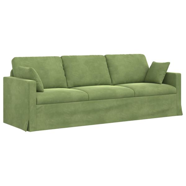 Sofa Hellgrün 228 x 78 x 80 cm Samt