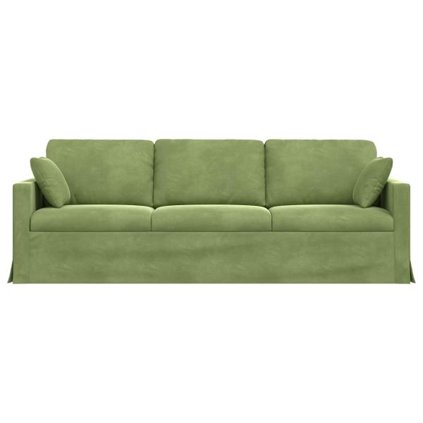 Sofa Hellgrün 228 x 78 x 80 cm Samt