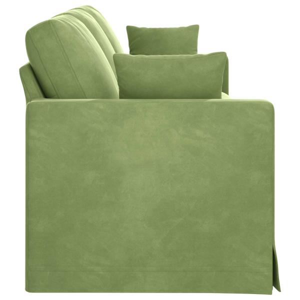 Sofa Hellgrün 228 x 78 x 80 cm Samt