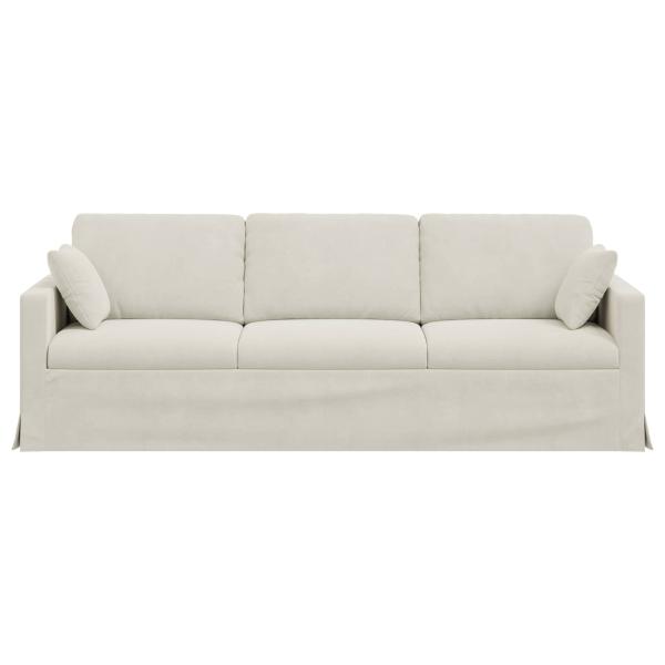 Sofa Creme 228 x 78 x 80 cm Samt