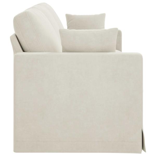 Sofa Creme 228 x 78 x 80 cm Samt