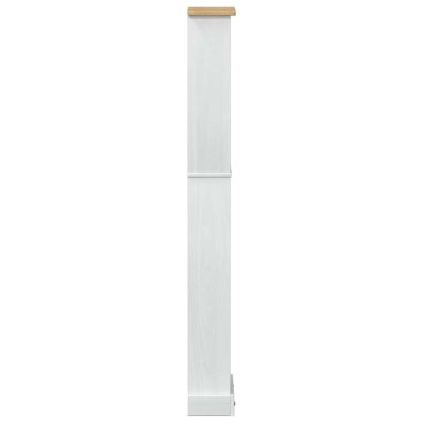 Bücherregal 46 x 20 x 170 cm Massives Kiefernholz Weiß