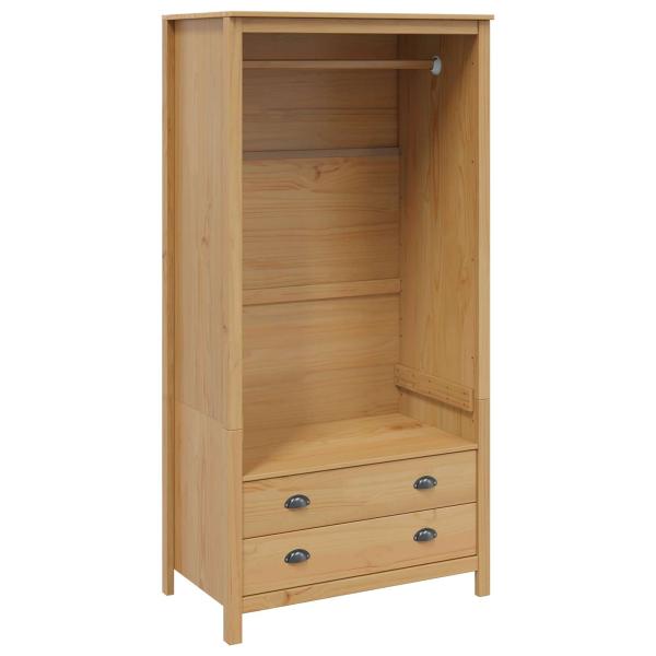 Kleiderschrank mit Schubladen HILL Honigbraun 84 x 50 x 170 cm