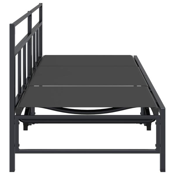 Sonnenliege Textilene Schwarz