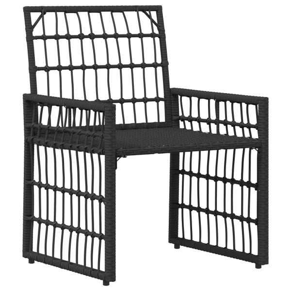 Gartenmöbel Set 3 Stk. Schwarz und Dunkelgrau