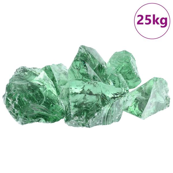 Gartensteine Hellgrün 12 cm Glas