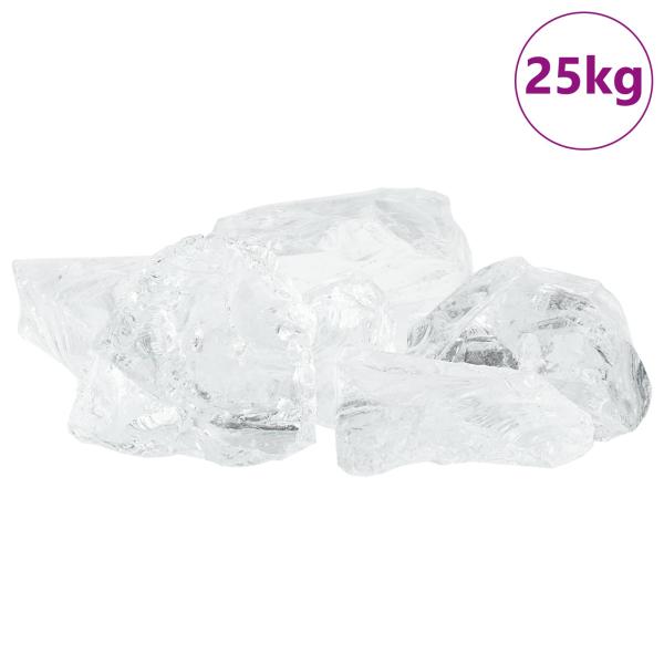 Gartensteine Weiß 12 cm Glas