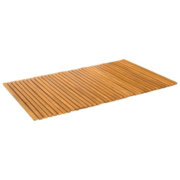 Badematte Natur 100 x 60 cm Massivholz Akazie