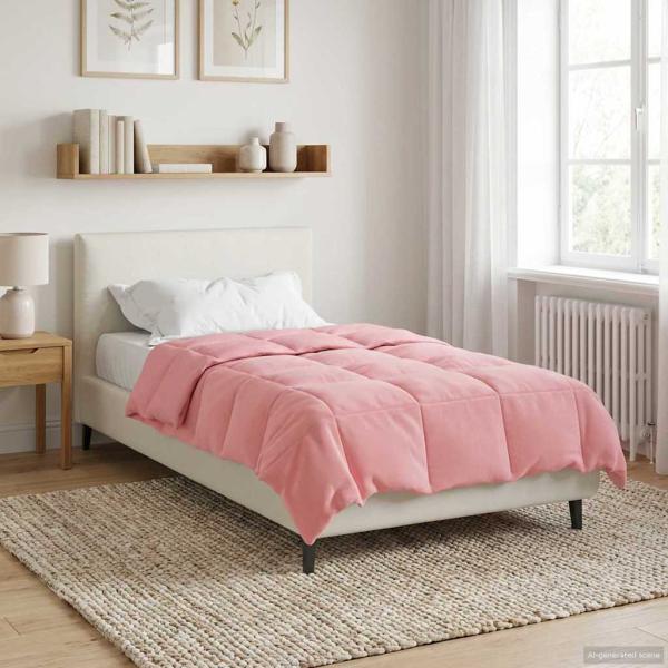 ARDEBO.de - Ganzjahresbettdecke 155 x 220 cm 4 Jahreszeiten Rosa