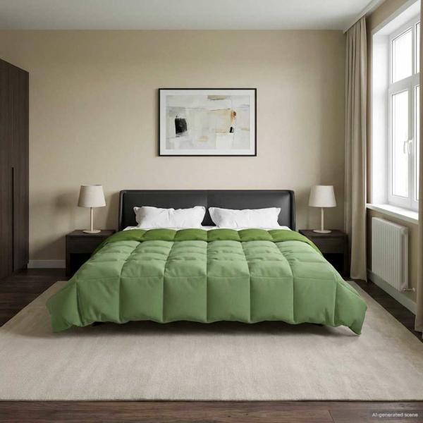 Ganzjahresbettdecke 200 x 200 cm 4 Jahreszeiten Grün