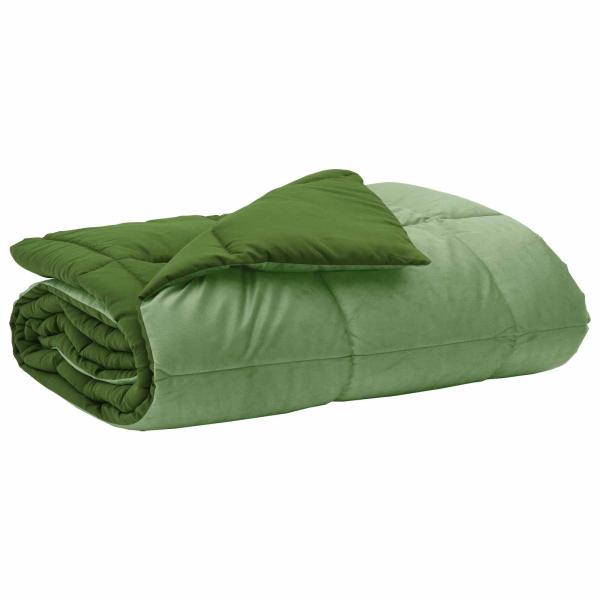 Ganzjahresbettdecke Gepolstert Grün 240 x 260 cm Mikrofaser