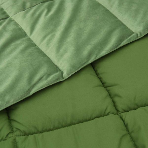 Ganzjahresbettdecke Gepolstert Grün 240 x 260 cm Mikrofaser